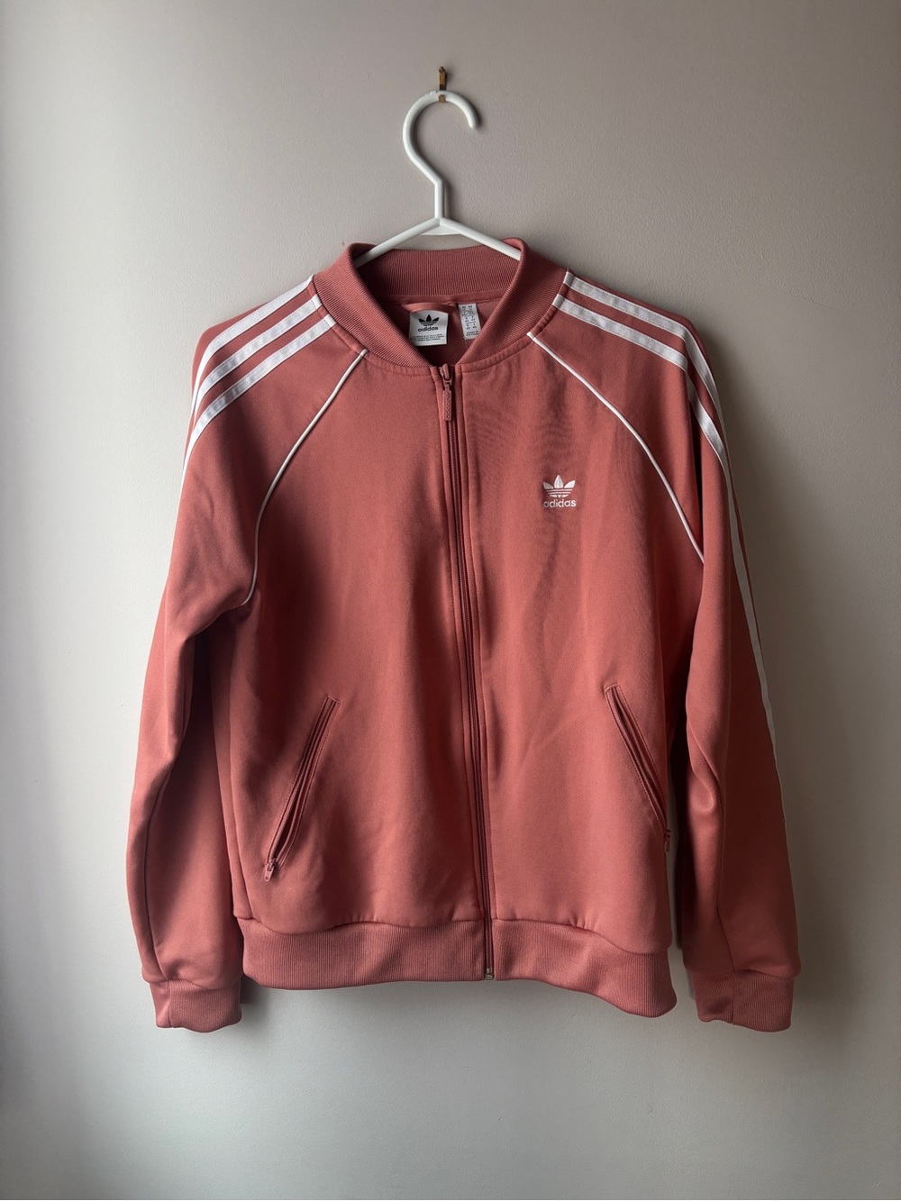 adidas Woman’s Originals Pink Three-Stripe Track Suit Jacket & Pants M